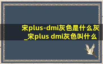 宋plus-dmi灰色是什么灰_宋plus dmi灰色叫什么灰